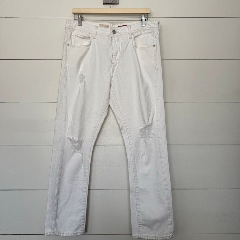 Anthropologie Pilcro Women’s 31 White Slim Boyfriend Jeans